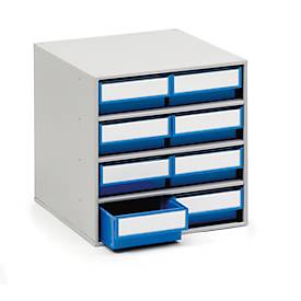 treston Lagermagazin (B x H x T) 400 x 395 x 400mm Lichtgrau, Blau 1St.