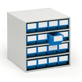 treston Lagermagazin (B x H x T) 400 x 395 x 400mm Lichtgrau, Blau 1St.