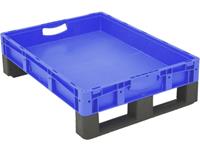 noname 1658330 Stapelbehälter lebensmittelgeeignet (L x B x H) 800 x 600 x 220mm Blau 1St.