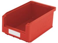 noname 384139 Sichtlagerkasten lebensmittelgeeignet (B x H x T) 210 x 145 x 350mm Rot 10St.