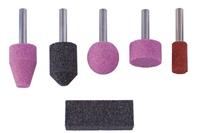 Wolfcraft Schleifkörper-Set Schaft Ø 6 mm, Abrichtstein, 5 Stück, für Keramik