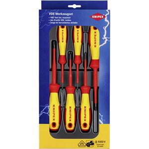 knipex VDE Schraubendreher-Set 6teilig Kreuzschlitz Pozidriv, Kreuzschlitz Phillips