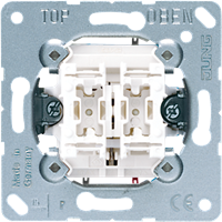 JUNG Jalousie-Wippschalter 10AX 250V Sch.1-pol. 509 VU