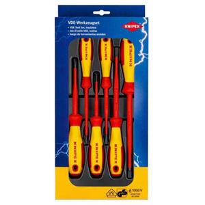 knipex VDE Schraubendreher-Set 6teilig Schlitz, Kreuzschlitz Phillips