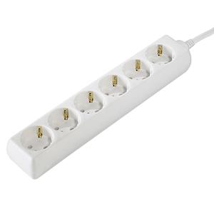 hama Distribution Panel, 6 sockets, child-proof, 1.4 m, white - 