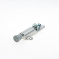 Deurvastzetter aluminium/zilver met rubber dop en veer 25mm 1024-02