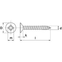 Kobout 47982A2 zelftappende plaatschroef PKK Phillips drive DIN 7982 RVS A2 3,5x38 mm 200 stuks