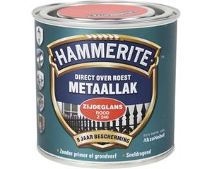 Hammerite Direct over Roest metaallak zijdeglans grijs 250 ml