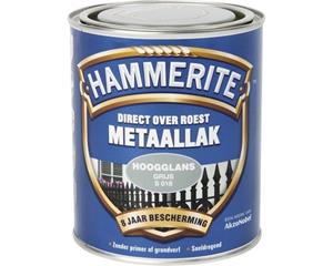 Hammerite Direct over Roest metaallak hoogglans grijs 250 ml