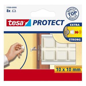 tesa Protect Schutzpuffer, quadratisch, 10 x 10 mm, weiß