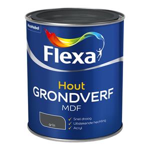 Flexa hout mdf grondverf grijs 750 ml