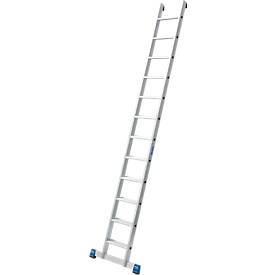 enkele ladder Krause, TRBS 2121-2, werkhoogte 4100 mm, 12 antisliptreden met T 80 mm, voetplug, dwarstraverse, aluminium