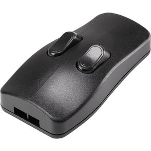 TRU COMPONENTS 98001c410 Snoerschakelaar Zwart 2x uit/aan 2 A 1 stuks