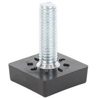 Alberts Stelschroef Voor Stop Met Schroefdraad M8, Voet 25x25 Mm Staal /kunststof Zwart - 4st