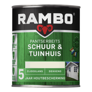 Rambo Pantserbeits Schuur & Tuinhuis zijdeglans ral 9001 dekkend 750 ml