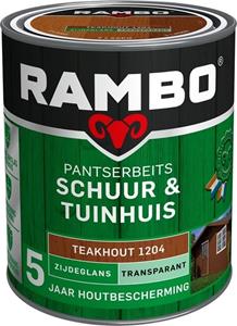 Rambo Pantserbeits Schuur & Tuinhuis zijdeglans teakhout transparant 750 ml