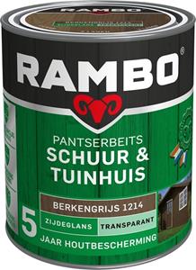 Rambo Pantserbeits Schuur & Tuinhuis zijdeglans berkengrijs transparant 750 ml