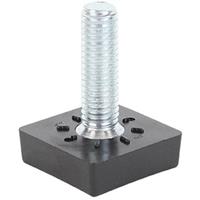 Alberts Stelschroef Voor Stop Met Schroefdraad M8, Voet 15x20 Mm Staal /kunststof Zwart - 4st