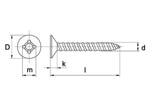 Kobout 67982EV zelftappende plaatschroef PKK Phillips drive DIN 7982 gegalvaniseerd verzinkt 4,8x45 mm 200 stuks