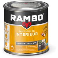 Rambo pantserlak interieur transparant mat antraciet grijs 250 ml