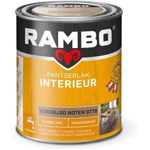 Rambo pantserlak interieur transparant zijdeglans vergrijsd noten 250 ml