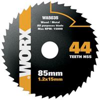 Worx cirkelzaagblad WA5035 hss 85mm 44 tanden