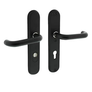 intersteel Veiligheidbeslag ovaal Bern kruk/kruk PC72 SKG*** kerntrekbeveiliging - RVS/mat zwart