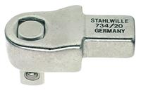 Vierkant-Einsteckwerkzeug 734 Gr.20 Antr.1/2Zoll Aufnahme 14x18mm Stahlwille