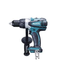 Makita DDF458Z. Vormgeving: Boormachine met pistoolgreep, Boorhouder: Zonder sleutel. Spanklauw breedte (max): 1,3 cm, Stationair toerental (max): 2000 RPM, Boor diameter in hout (max): 7,6 cm. Stroom