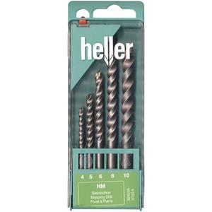 Heller 17745 0 Steen-spiraalboorset 5-delig 4 mm, 5 mm, 6 mm, 8 mm, 10 mm Cilinderschacht 1 set(s)