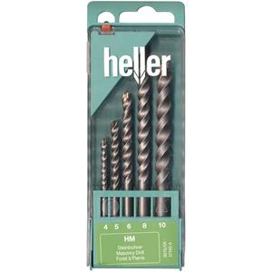 Heller 17745 0 Steen-spiraalboor set 5-delig 4 mm, 5 mm, 6 mm, 8 mm, 10 mm Cilinderschacht 1 set