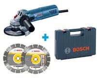 Bosch GWS 880 125mm Haakse slijpmachine 880 W (2x Diamantschijven) 060139600B