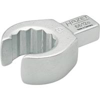HAZET Einsteck-Ringschlüssel (offen) 6612C-21 - Einsteck-Vierkant 9 x 12 mm - Außen-Doppel-Sechskant Profil - 21 mm