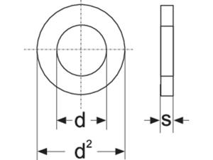 toolcraft 814628 Unterlegscheiben Innen-Durchmesser: 3.2mm M3 DIN 125 Stahl verzinkt 100St. C91856