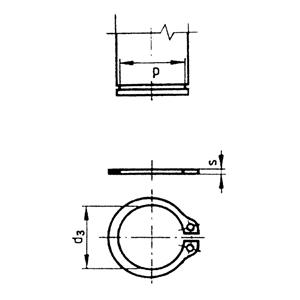 toolcraft Borgringen DIN 471 Verenstaal