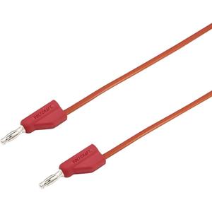 Voltcraft Hochflexible Messleitung [Lamellenstecker 4mm - Lamellenstecker 4 mm] 0.75m Rot MSB-300 10A