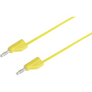 Voltcraft MSB-300 Meetsnoer [Banaanstekker 4 mm - Banaanstekker 4 mm] 0.75 m Geel 1 stuk(s)