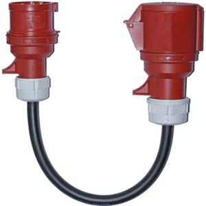 gossenmetrawatt Messadapter CEE-Kupplung 32A 5polig - CEE-Stecker 16A 5polig