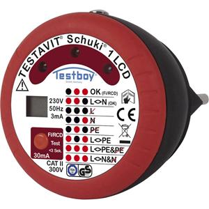 Steckdosentester CAT II 300V LCD, LED