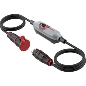 PCE 4670001 Strom Verlängerungskabel 16A Grau, Schwarz, Rot 3.00m mit PRCD-S+ S948951