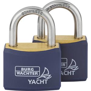 Burg Wächter 2er Set Duo 460 Ni 40 SB Hangslot Messing Sleutelslot