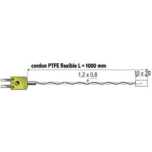 b+bthermo-technik B + B Thermo-Technik 0644 1401-09 Oppervlaktesensor 0 tot +250 °C Sensortype K