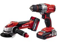 Einhell Accu Boor/Schroefmachine + Haakse Slijper TE-TK 18 Kit