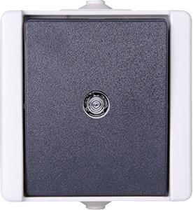 Kopp 540396001 1 Stück Feuchtraum-Schalterprogramm Komplett Taster proAQA Grau X915731