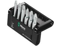 wera Bit-Check 6V Universal 1 Bit-Set 6teilig Innen-Vierkant (Robertson) Torsionszone