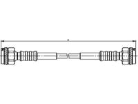 Telegärtner L00010A1589 Messleitung [N-Stecker - N-Stecker] 0.60m Blau