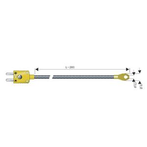 b+bthermo-technik B + B Thermo-Technik 0625 1446-07 Oppervlaktesensor -50 tot +400 °C Sensortype K