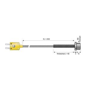 B+B Thermo-Techniek B & B Thermo-Technik Einschraubfühler -50 bis +400°C K Kalibriert nachWerksstandard (