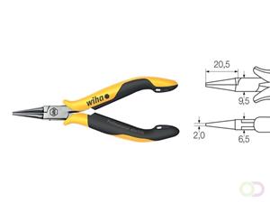 Wiha Rondbektang Professional ESD korte ronde bekken (26804) 120 mm