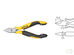 Wiha Zijkniptang Professional ESD brede, spitse kop zonder facet (26821) 115 mm